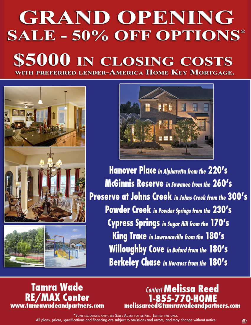 Grand Opening Sale for Multiple New Home Communities