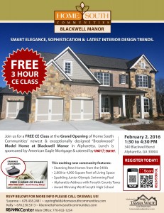 Model Home Opening Class Blackwell EBlast