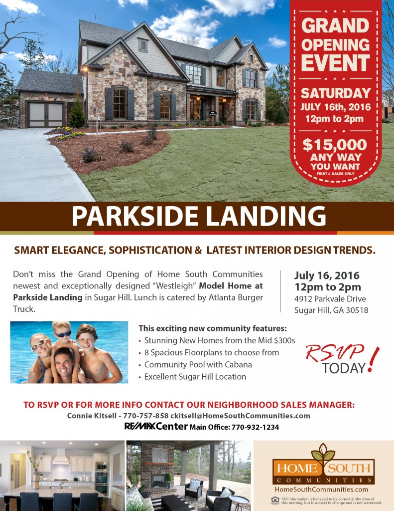 Parkside Landing Grand Opening Flyer 160704