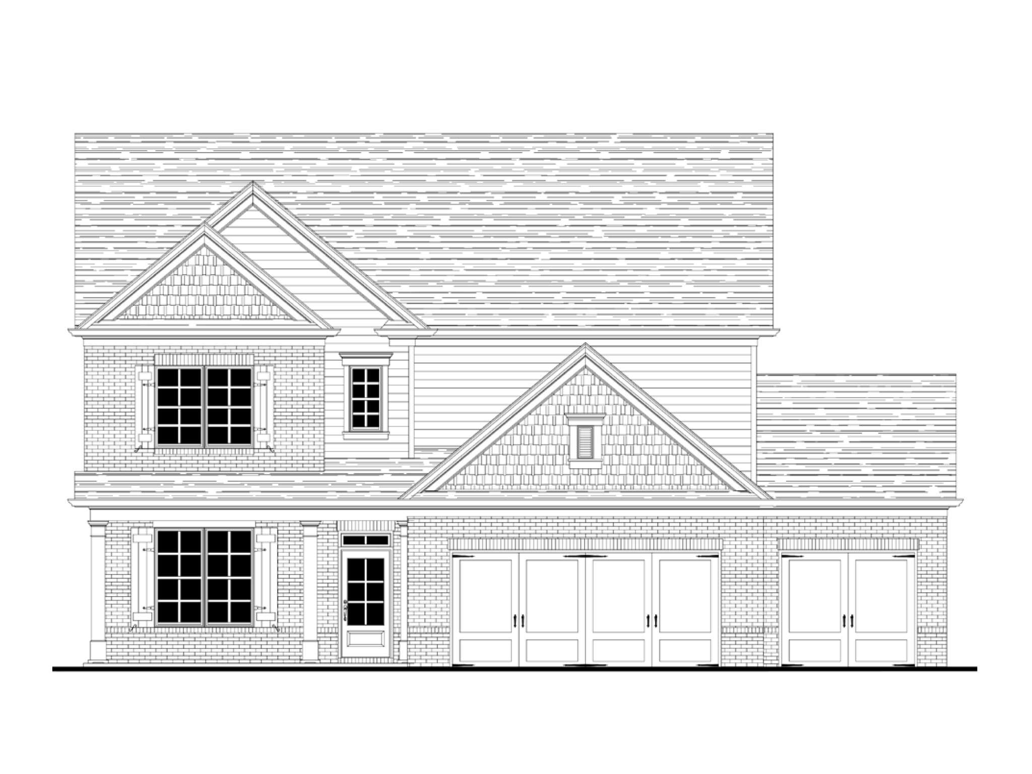 Elevation C Opt. 3 Car at Park Ridge 