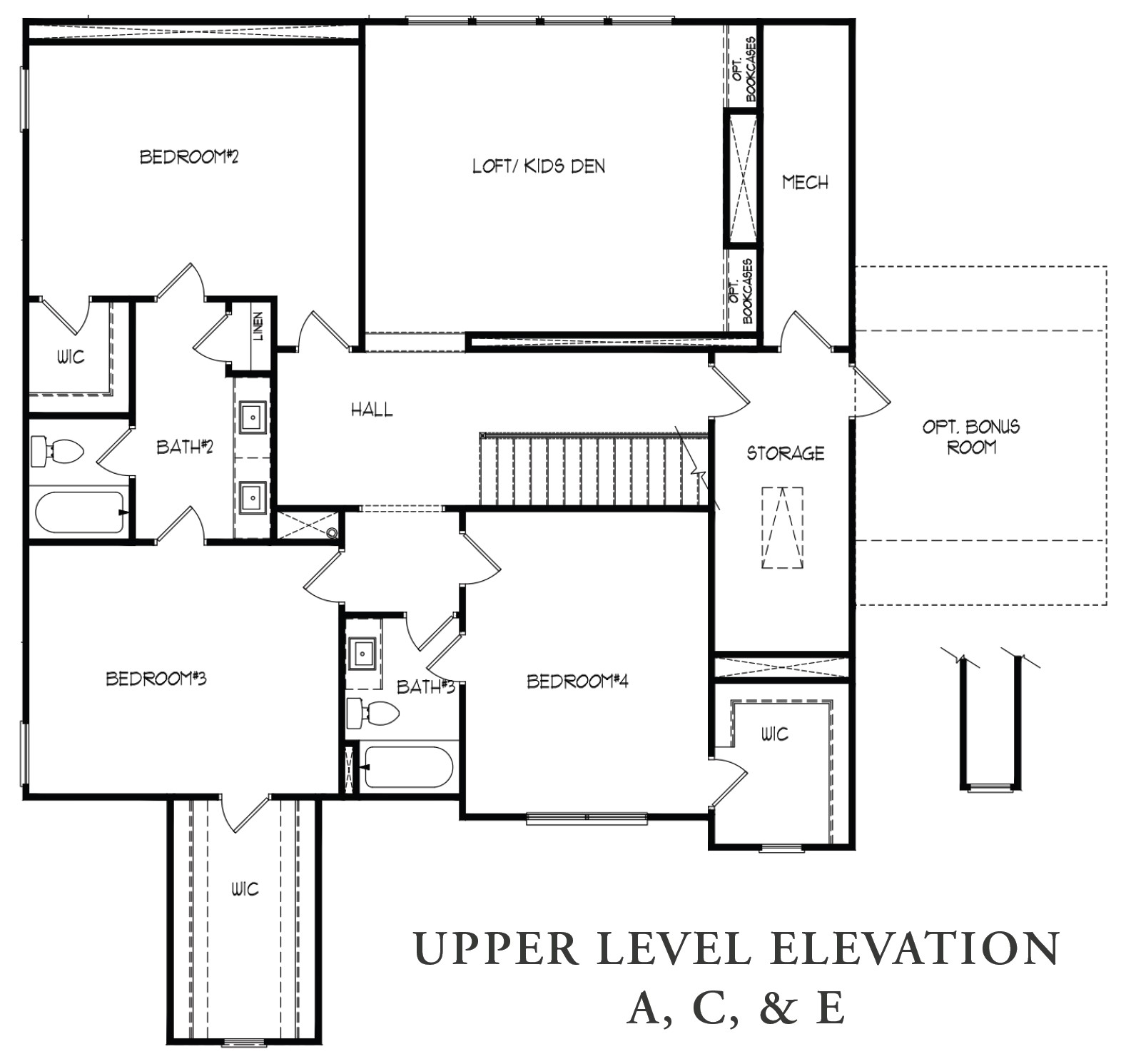 Upper Level A,C, & E