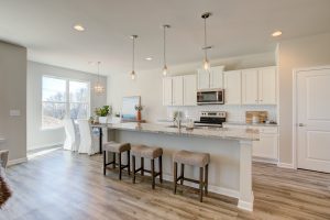 Modern kitchen in the Breckonridge model home