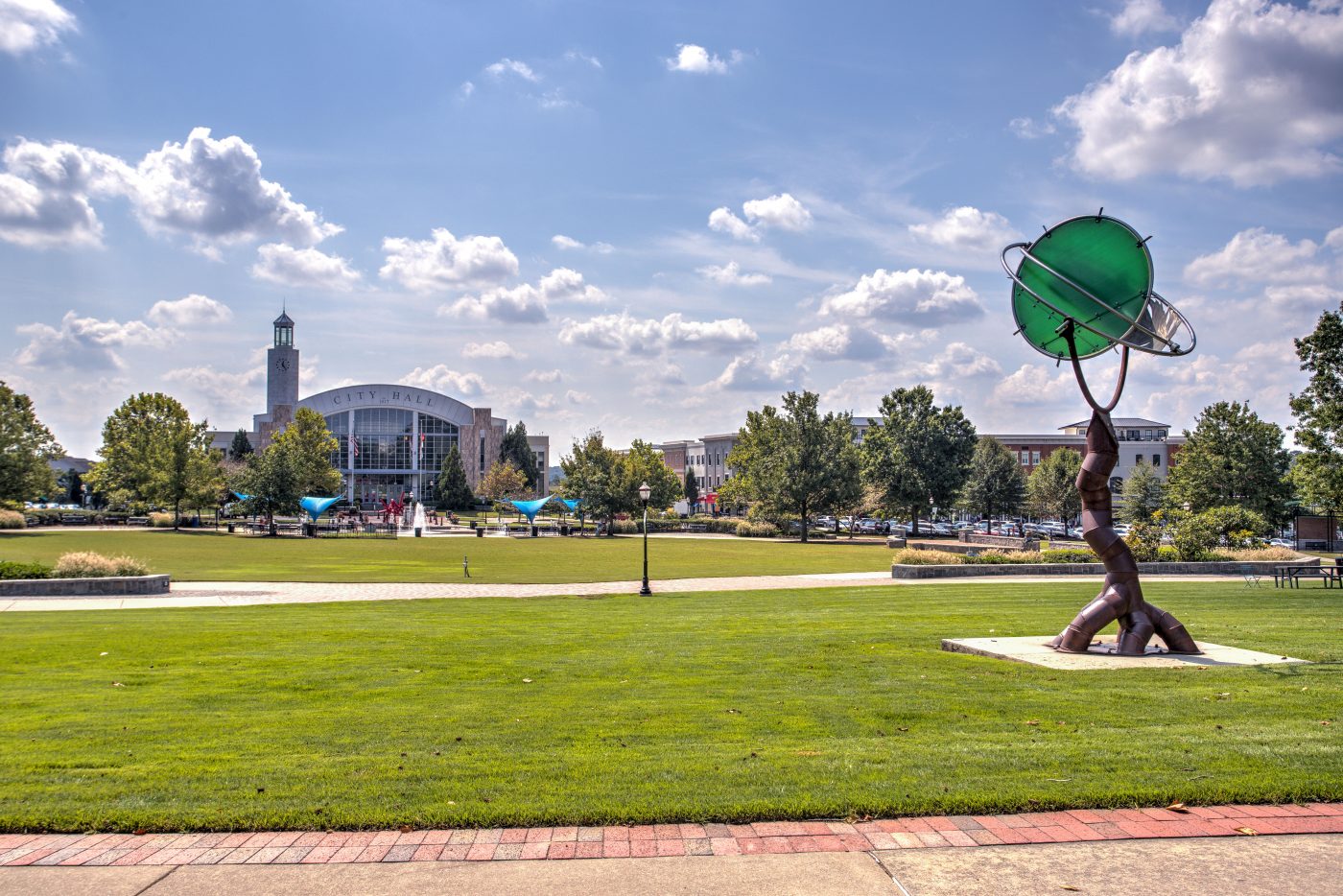 Town Center at Suwanee, City Hall and sculpture