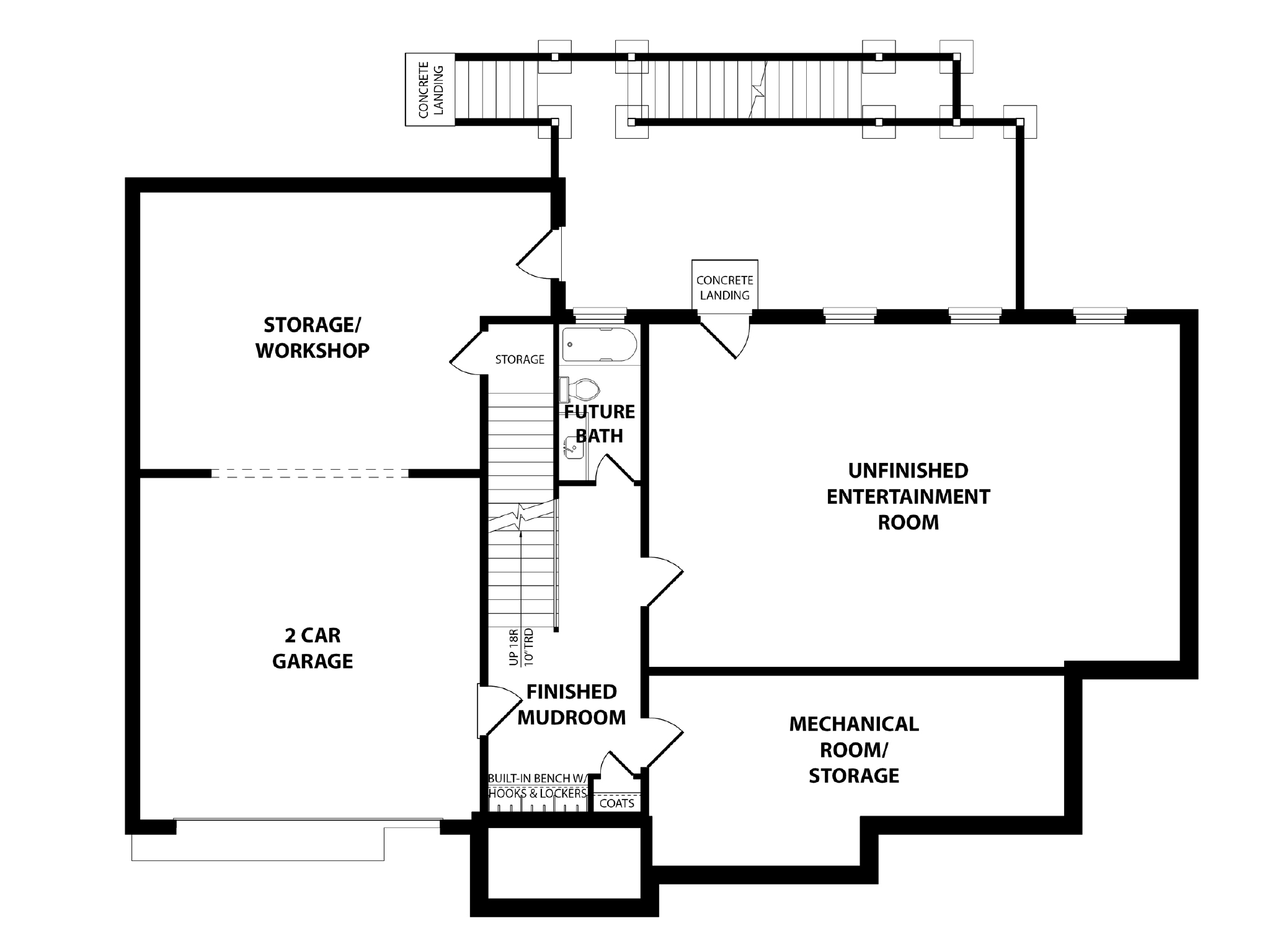 Basement Floor at Overlook at Hilltop