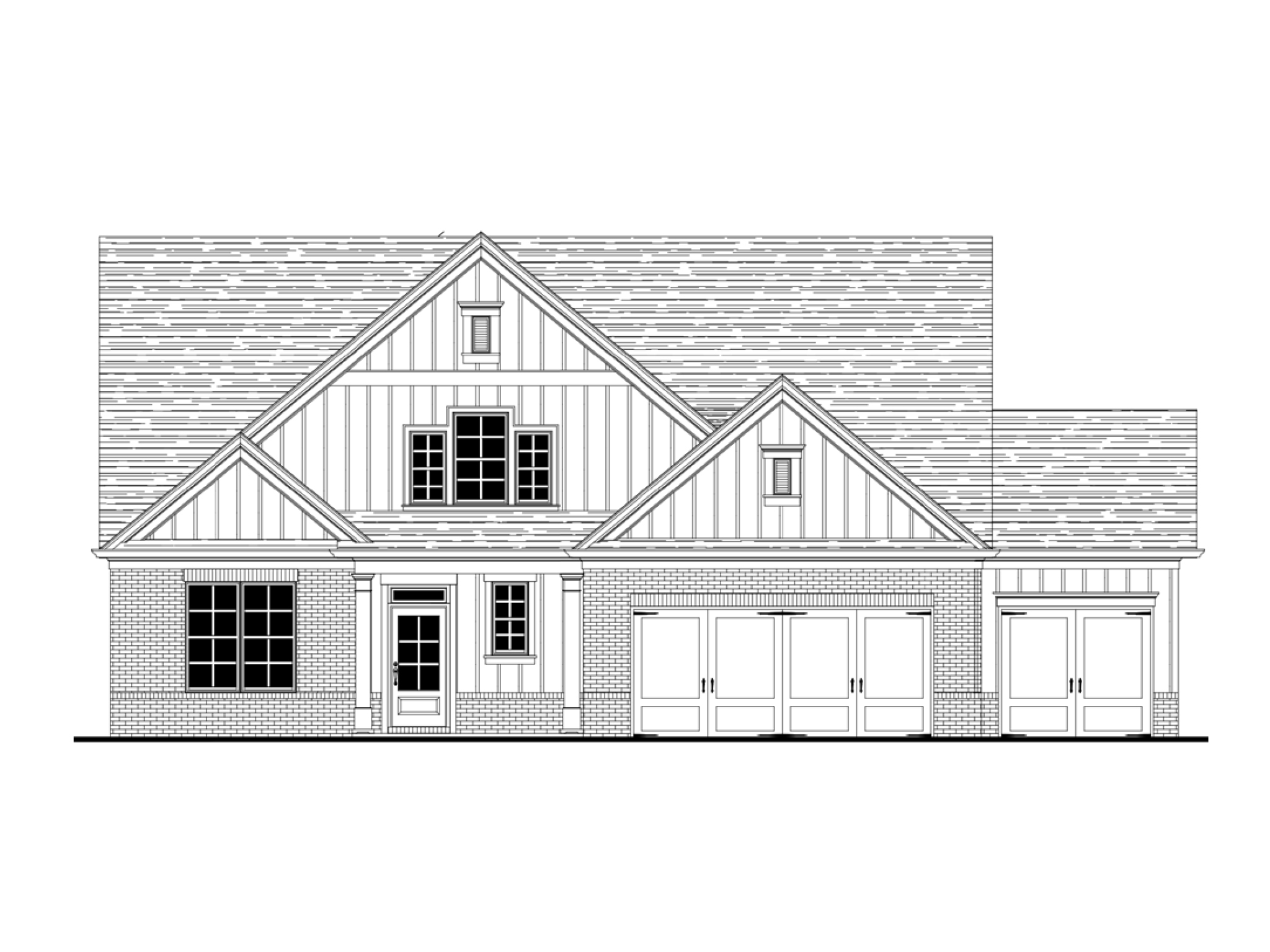 Elevation B Opt. 3 Car at Park Ridge