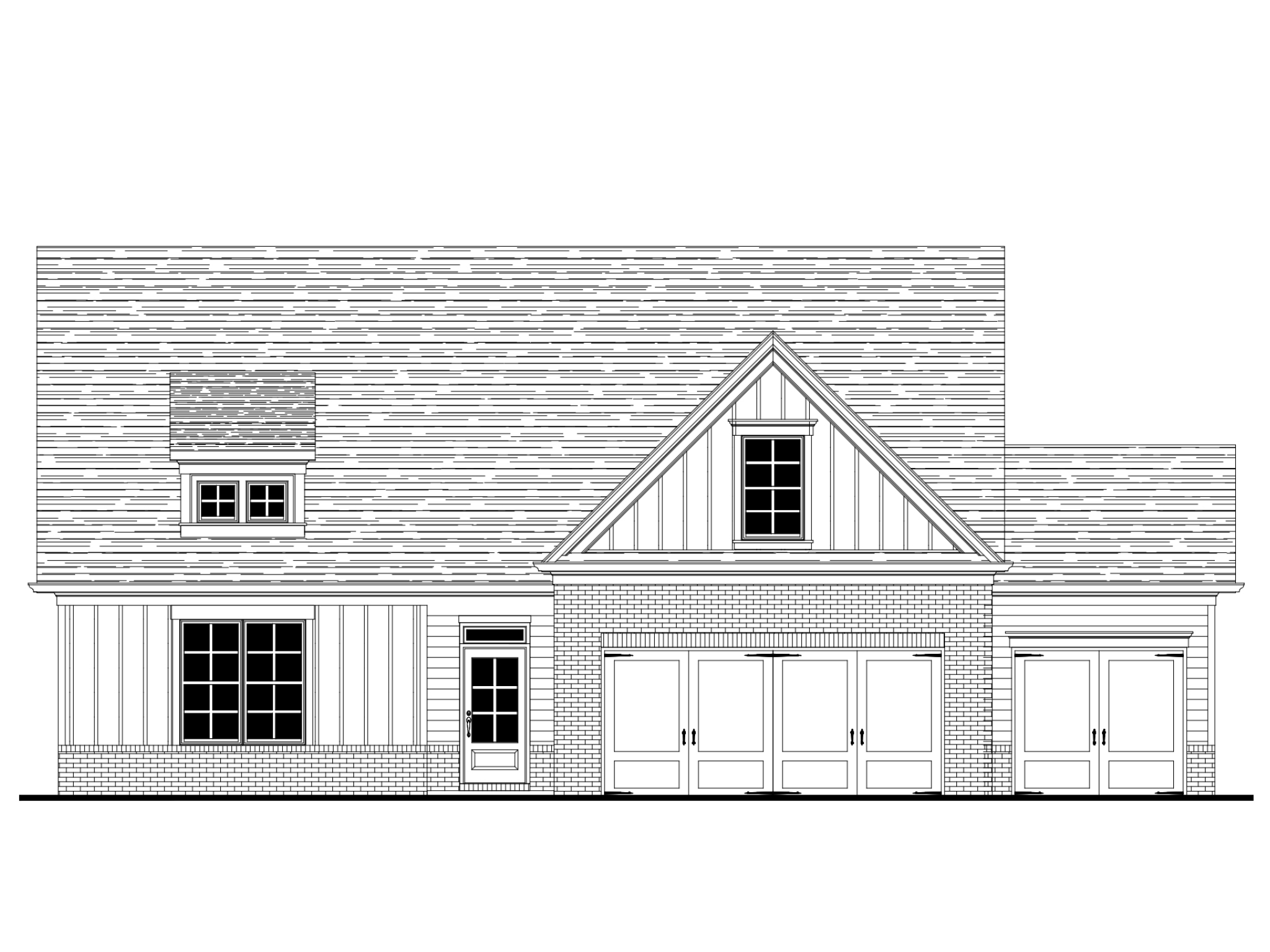 Elevation B Opt. 3 Car at Park Ridge