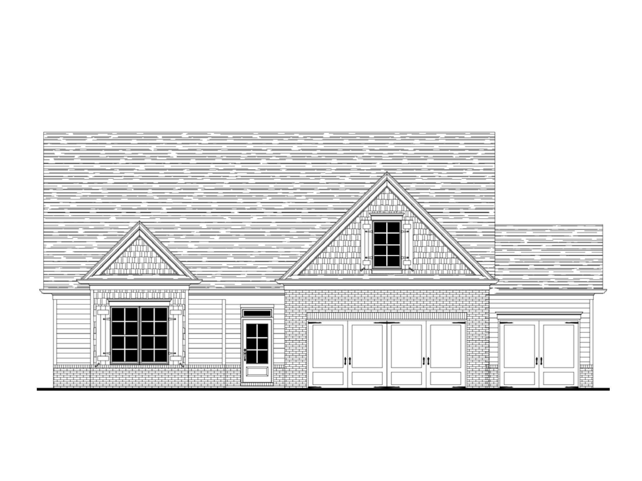 Elevation A Opt. 3 Car at Park Ridge