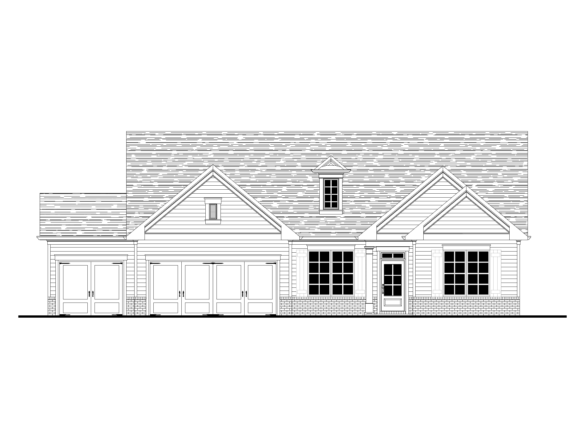 Elevation A 3 Car at Park Ridge