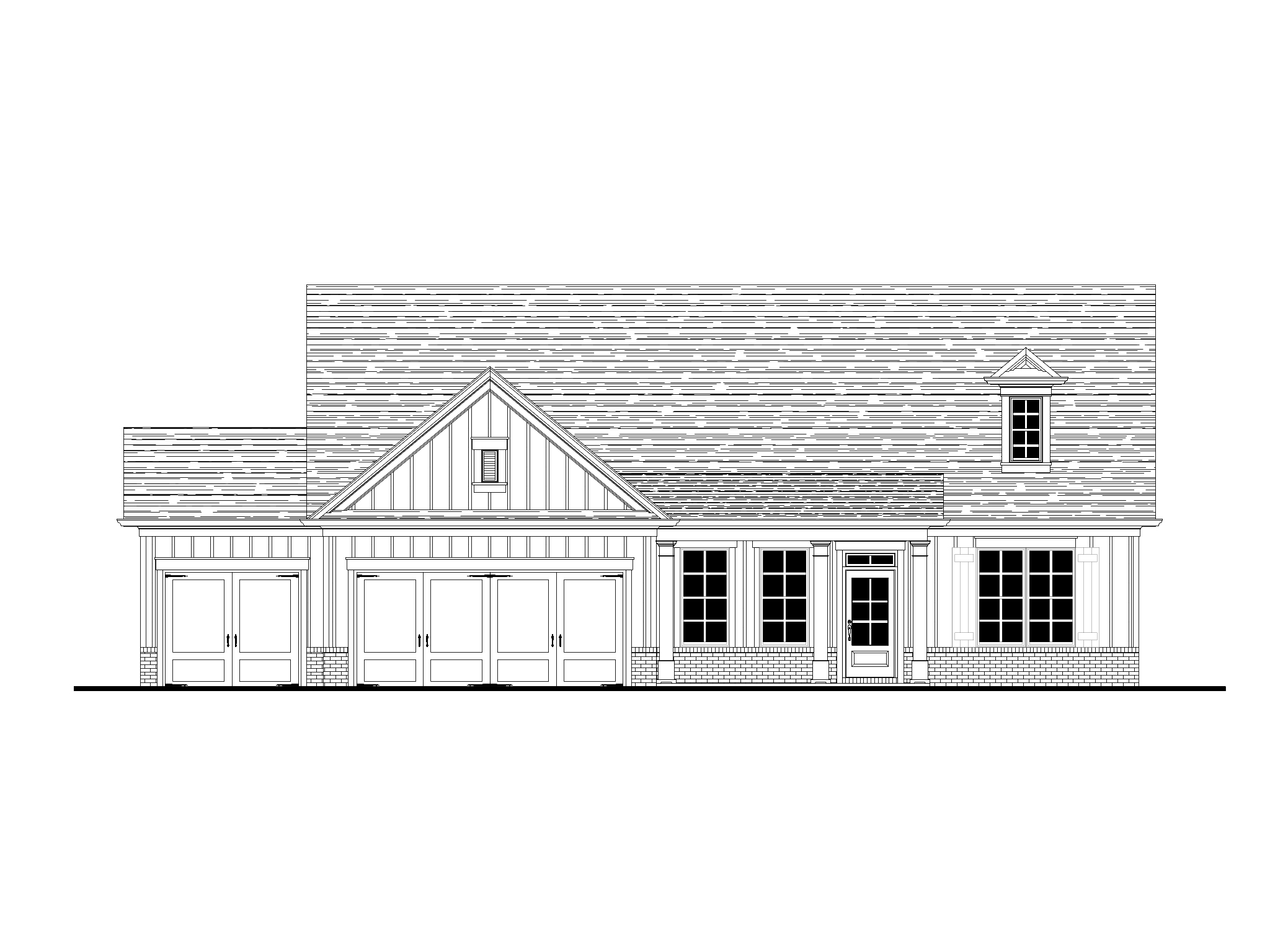 Elevation B 3 Car at Park Ridge